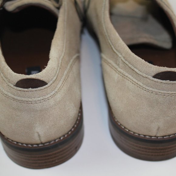 Parker & Sky Dress Shoes Beige Tan Cow Leather Oxford Lace Up Mens Size 12 M NEW - Picture 5 of 10